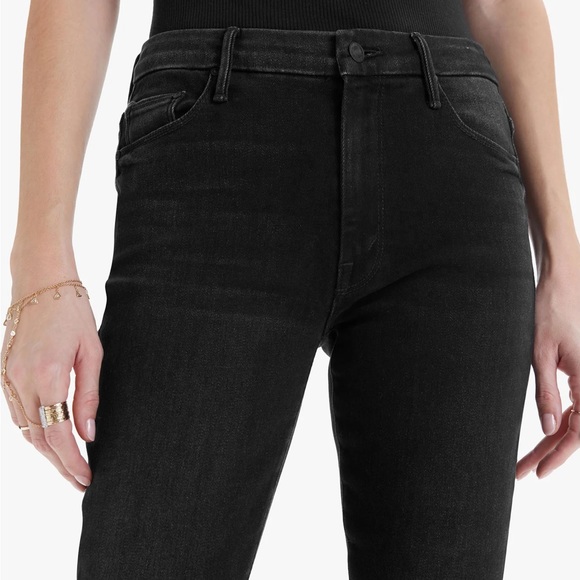 Mother Denim High Waisted Looker Black Skinny Jeans - Picture 4 of 11